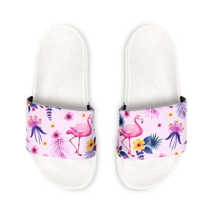 "Pink Flamingo Carnival: Exotic Bliss" Men's Beach Sandals