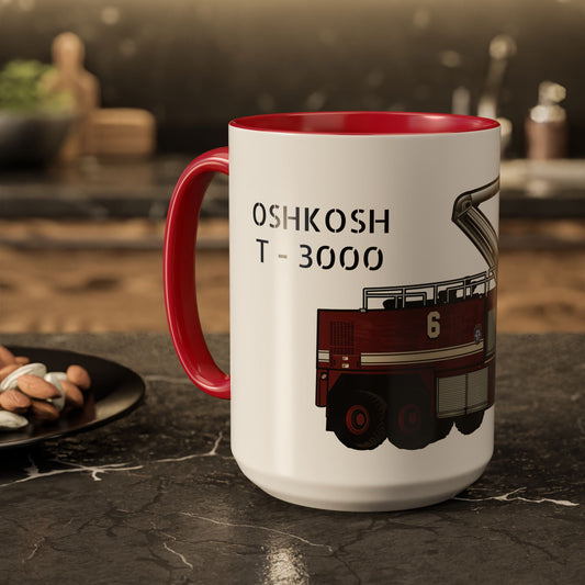 Oshkosh T-3000 Crash Fire Rescue Coffee Mug by Island Vibes For Life