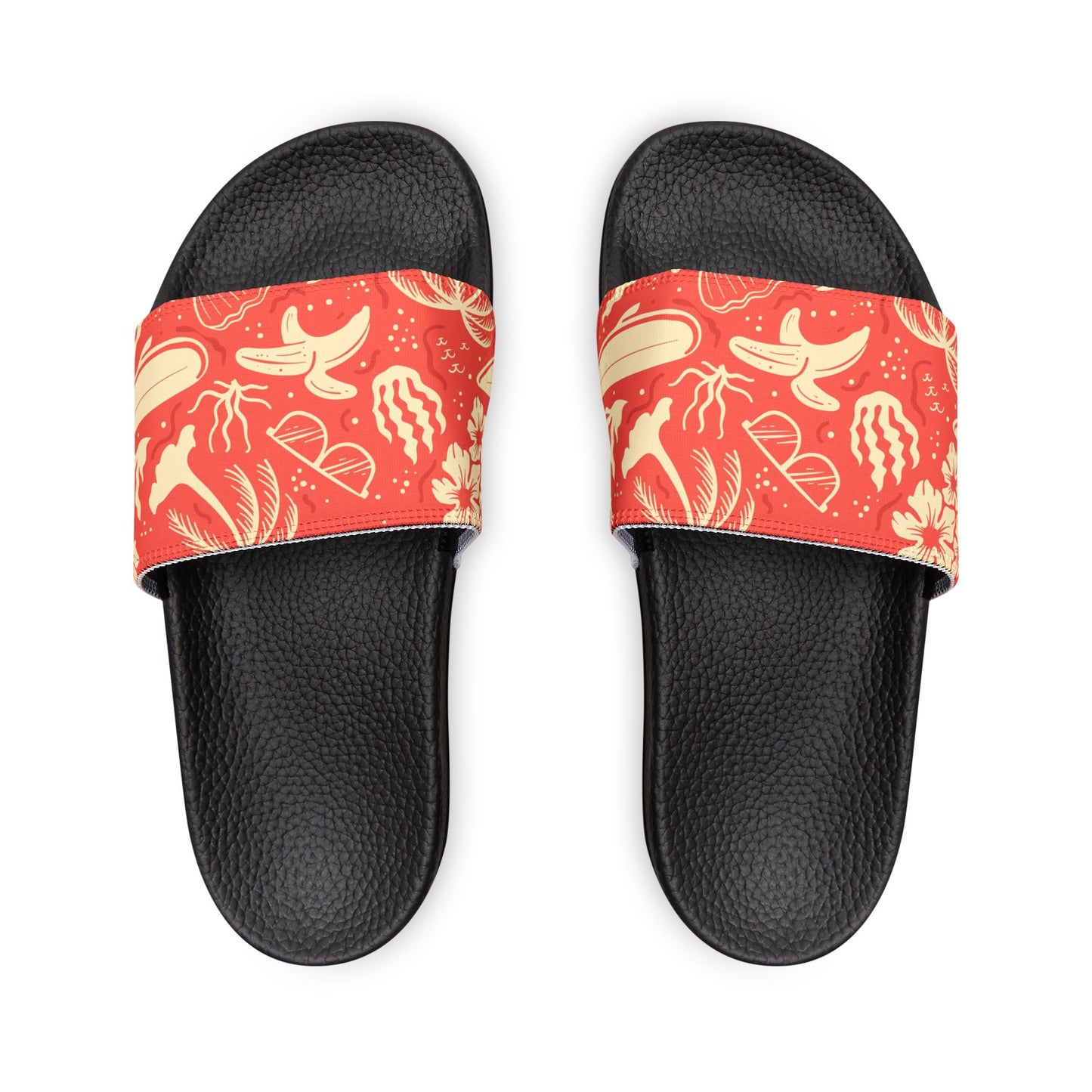 "Tropical Radiance in Red" Women's Beach Sandals