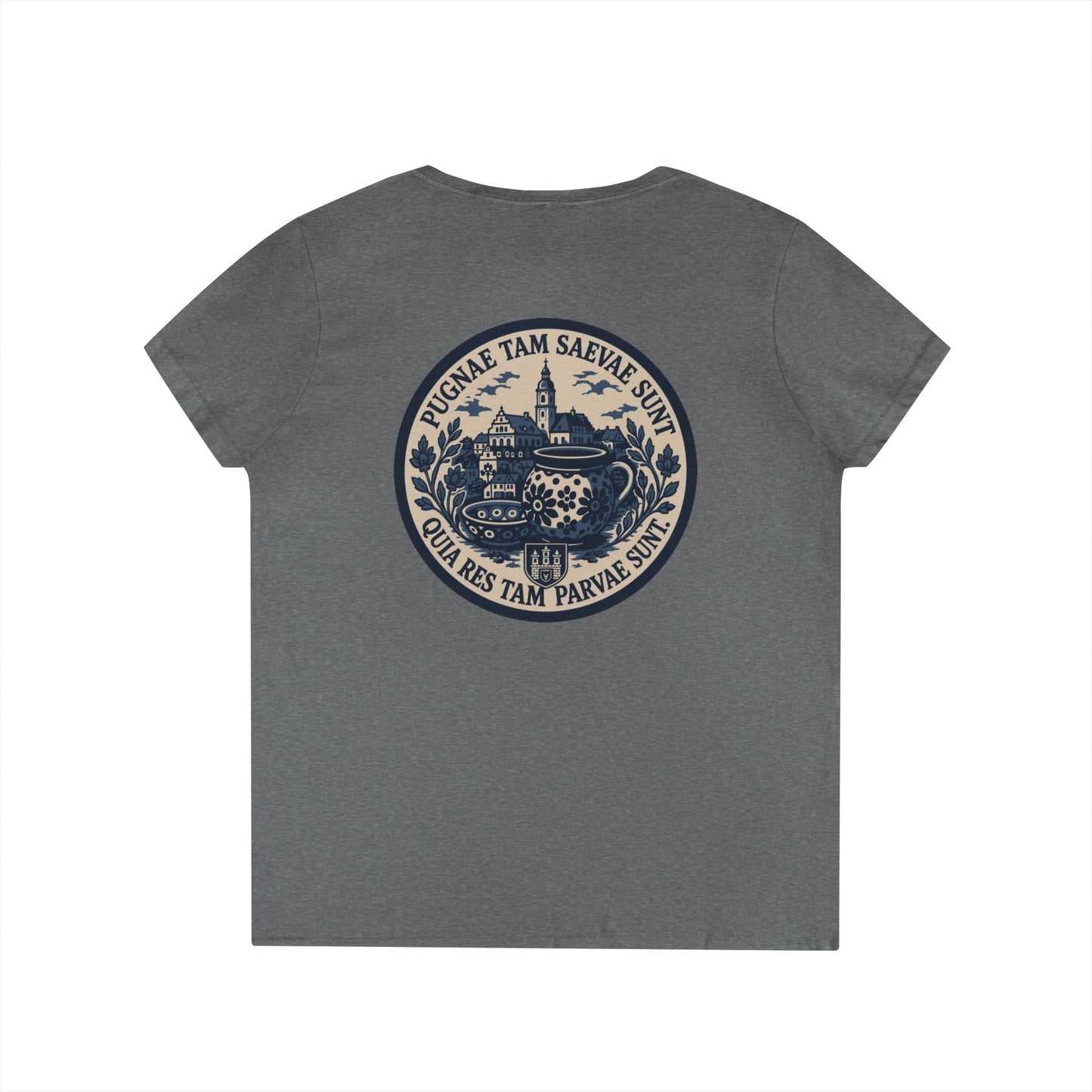 FOS Bolesławiec “Pugnae Tam Saevae Sunt” Ladies' V-Neck T-Shirt