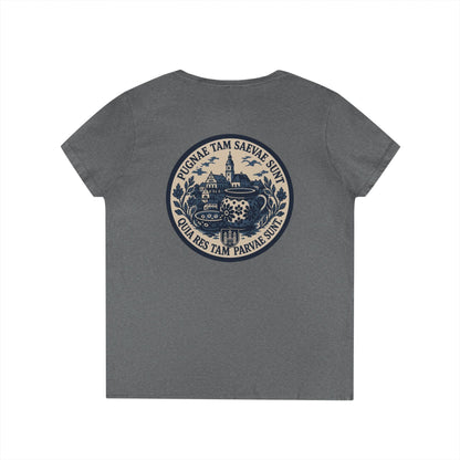 FOS Bolesławiec “Pugnae Tam Saevae Sunt” Ladies' V-Neck T-Shirt