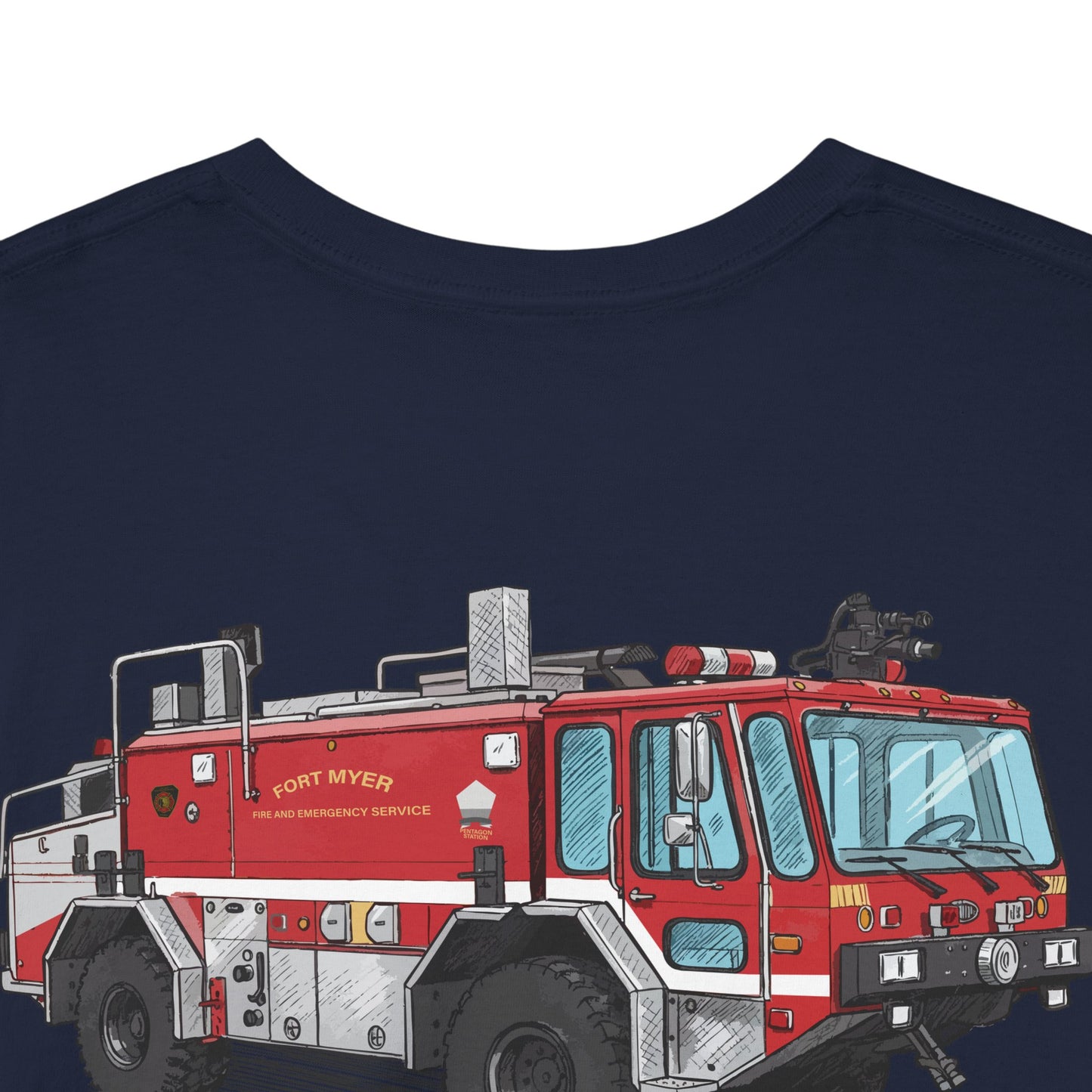 E-One Titan Foam 161 9-11 Pentagon Truck Fundraiser Tee by Island Vibes For Life