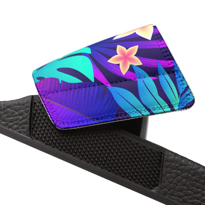 "Purple Paradise Blooms" Men's Beach Sandals