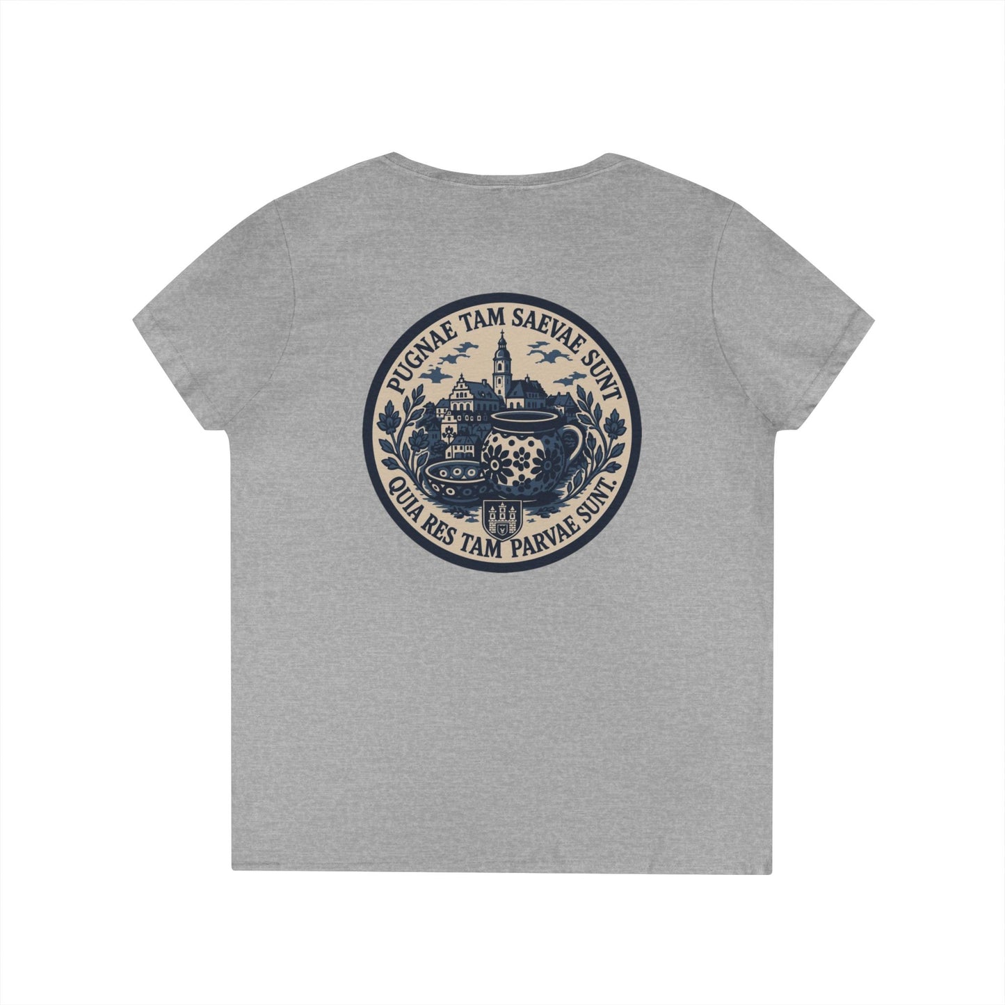 FOS Bolesławiec “Pugnae Tam Saevae Sunt” Ladies' V-Neck T-Shirt