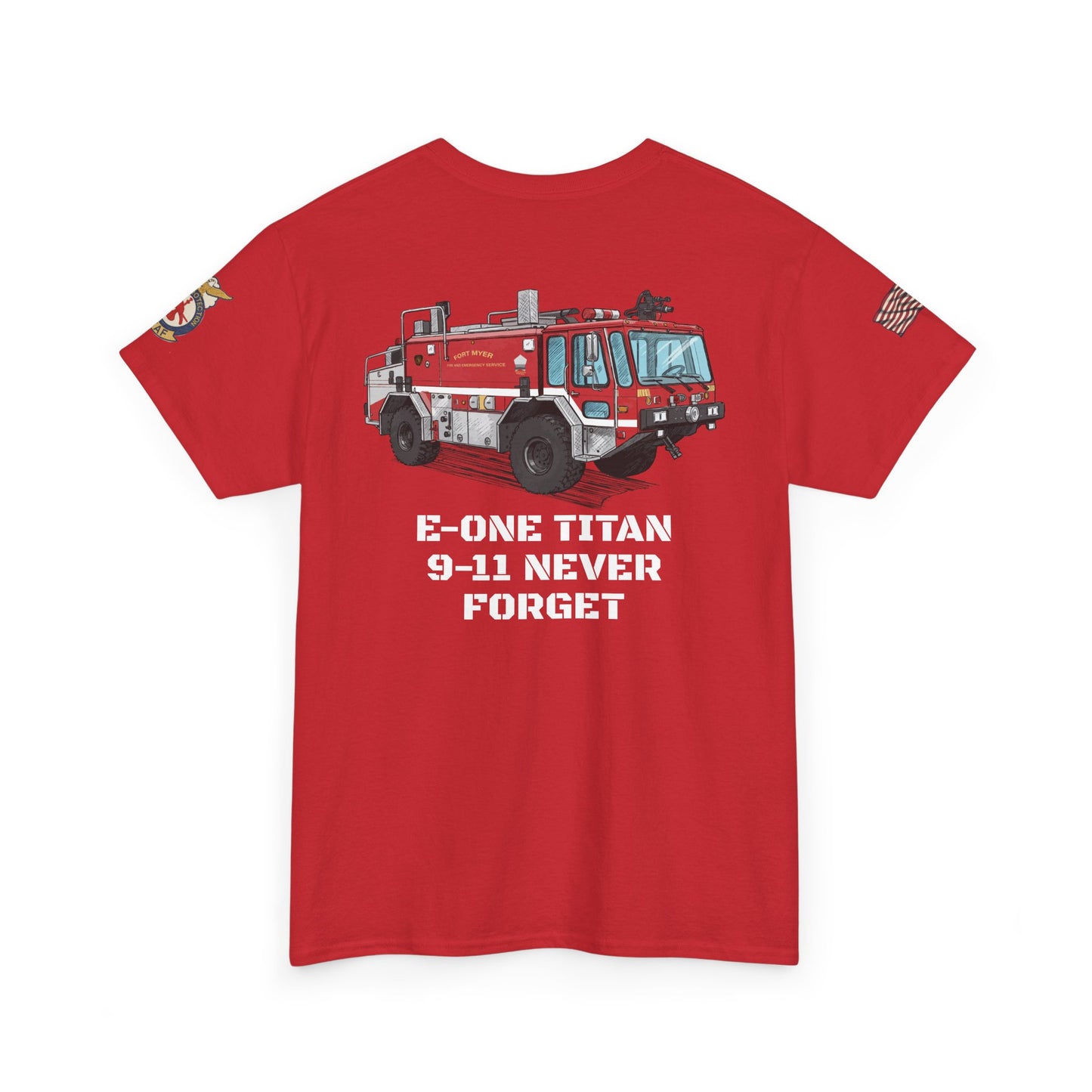 E-One Titan Foam 161 9-11 Pentagon Truck Fundraiser Tee by Island Vibes For Life