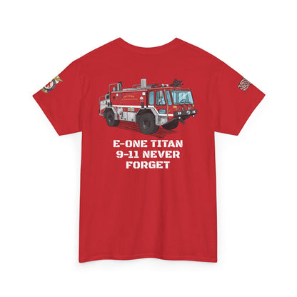 E-One Titan Foam 161 9-11 Pentagon Truck Fundraiser Tee by Island Vibes For Life