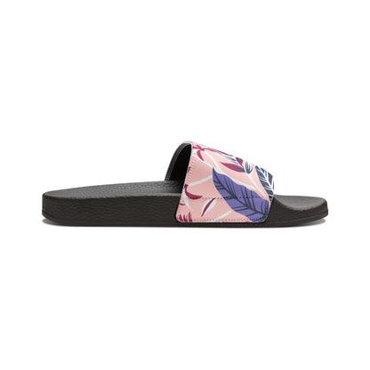 "Tropical Avian Whispers: Pink Paradise" Women's Beach Sandals