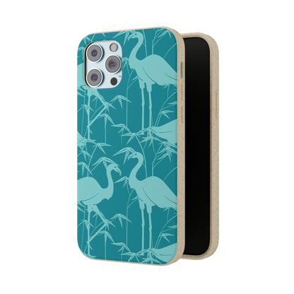 "Egrets in Teal" Eco Biodegradable Cases - iPhone and Galaxy