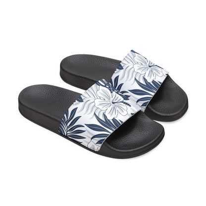 "Noir Tides: Aloha In Darkness" Men's Slide Sandals