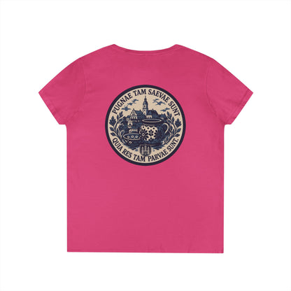 FOS Bolesławiec “Pugnae Tam Saevae Sunt” Ladies' V-Neck T-Shirt