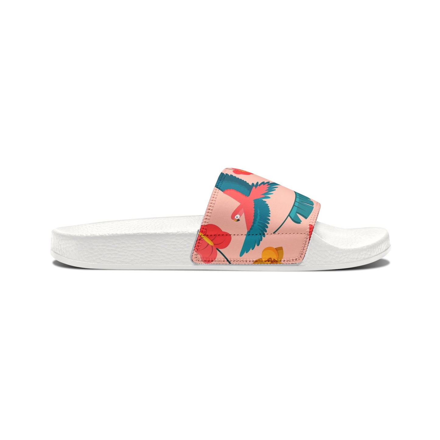 "Colorful Plumage: Pink Paradise" Men's Beach Sandals