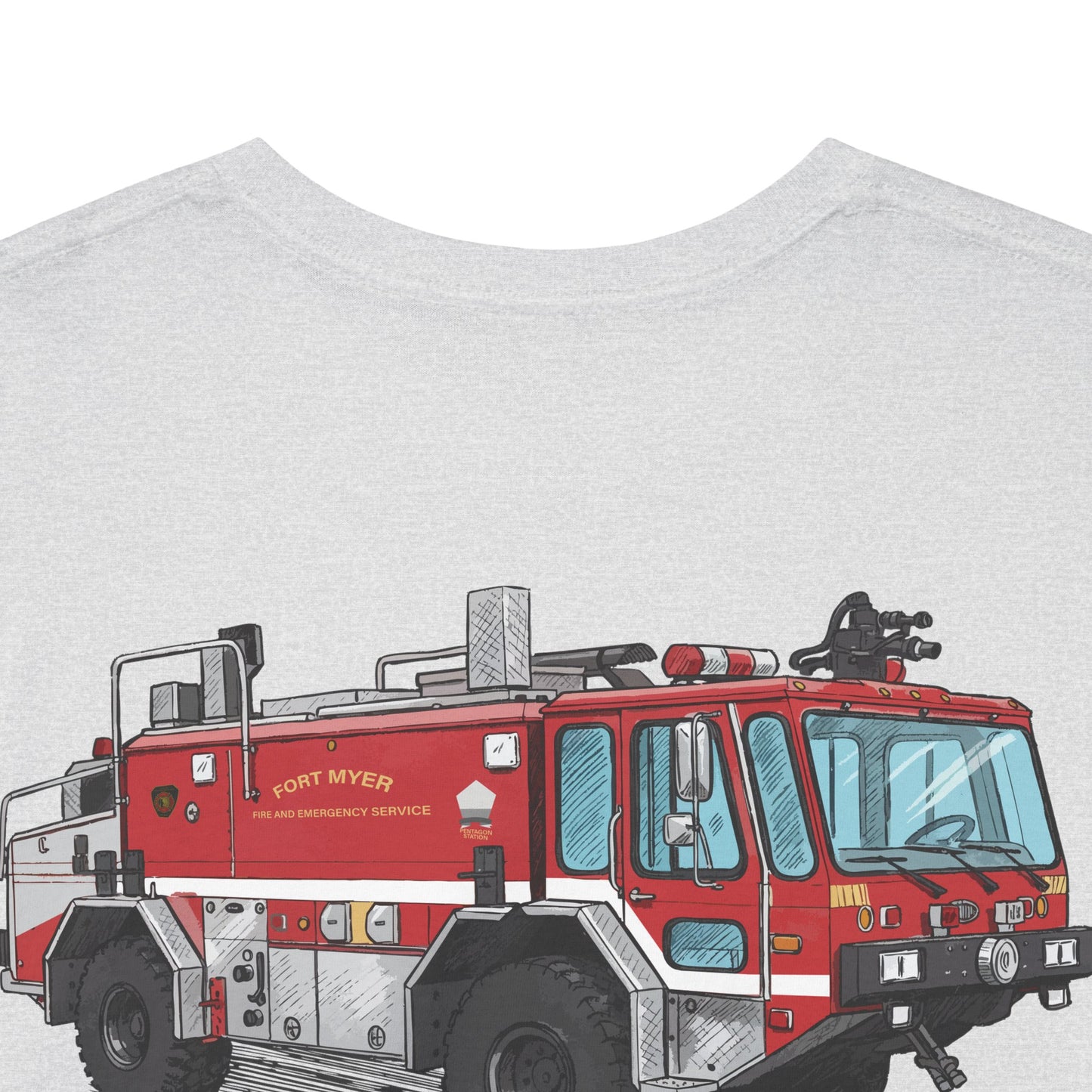 E-One Titan Foam 161 9-11 Pentagon Truck Fundraiser Tee by Island Vibes For Life