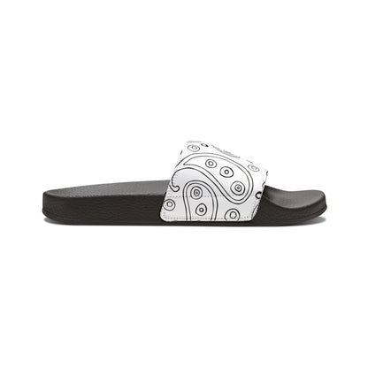 "White Paisley Breeze" Men's Beach Sandals