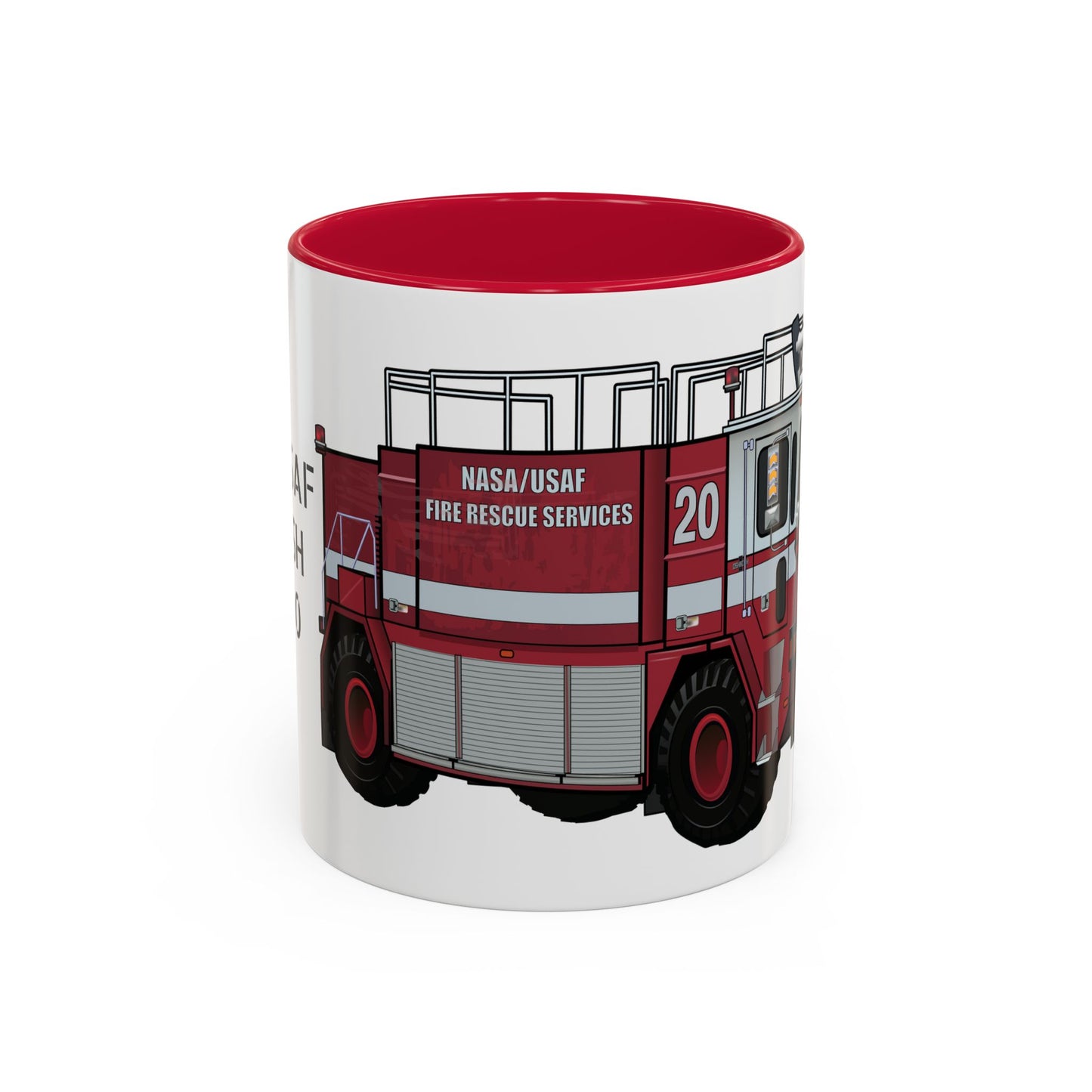 NASA / USAF Oshkosh T-1500 Crash Fire Rescue Coffee Mug by Island Vibes For Life