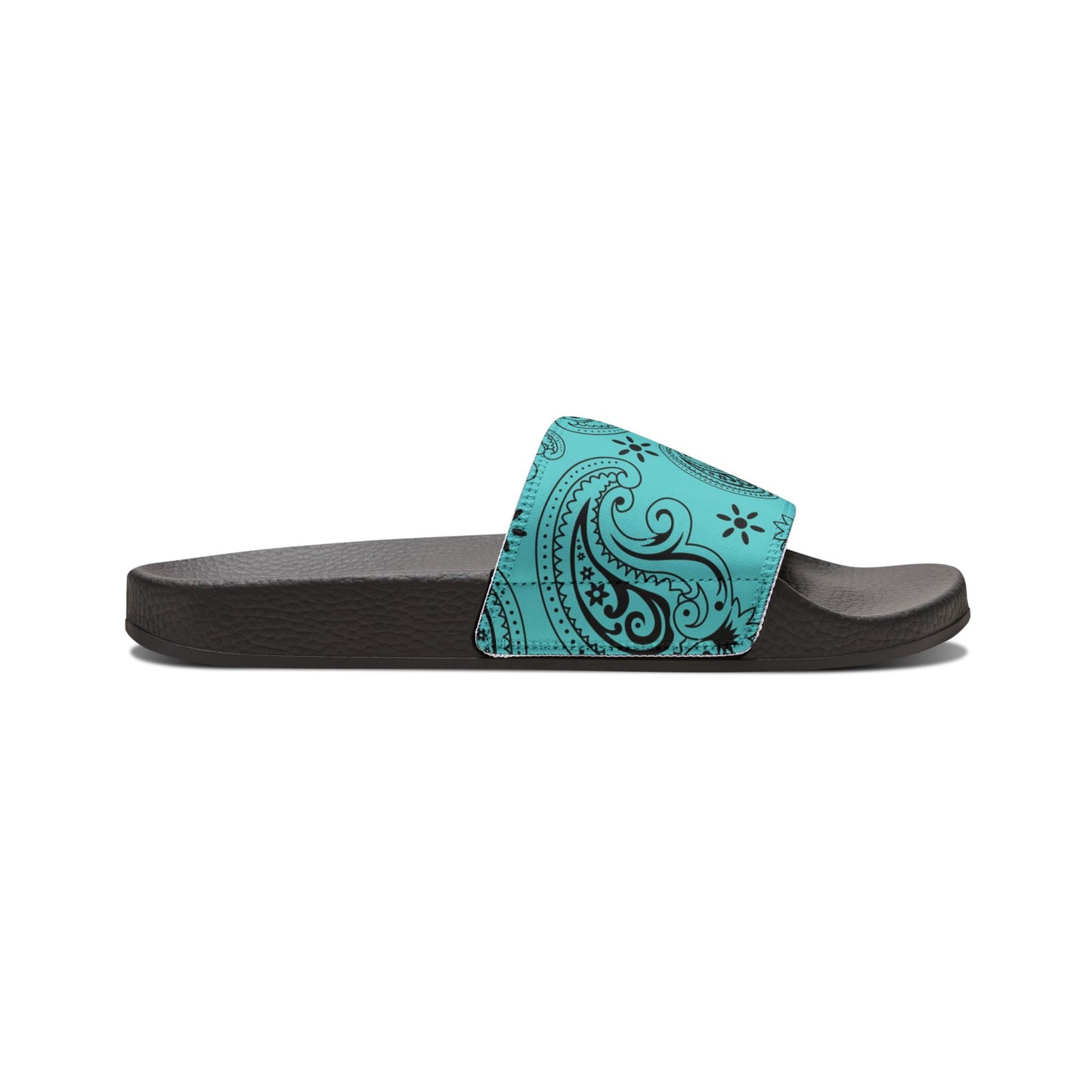 "Teal Paisley Treasure" Men's Beach Sandals