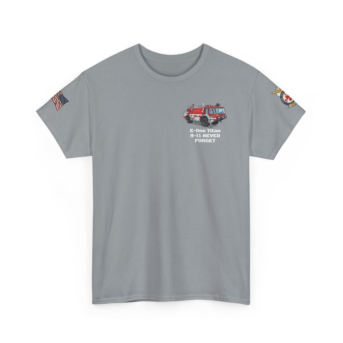E-One Titan Foam 161 9-11 Pentagon Truck Fundraiser Tee by Island Vibes For Life