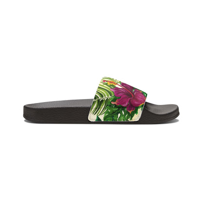 "Sunny Hibiscus Blooms" Women's Beach Sandals