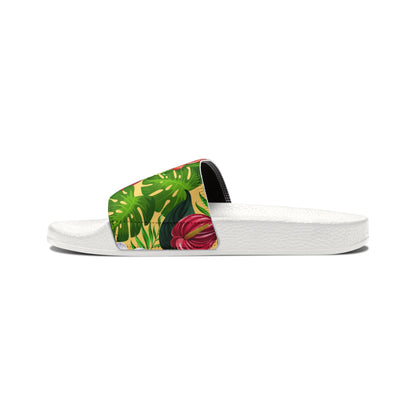 "Jungle Odyssey Hues: Golden Sun" Women's Beach Sandals