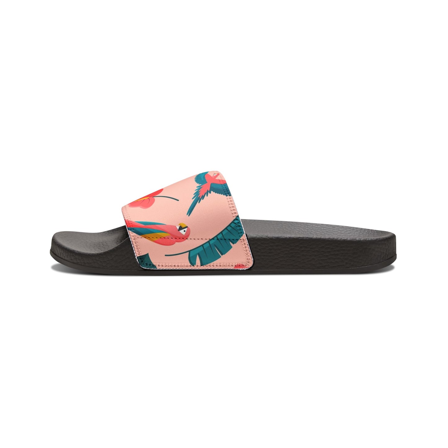 "Colorful Plumage: Pink Paradise" Men's Beach Sandals