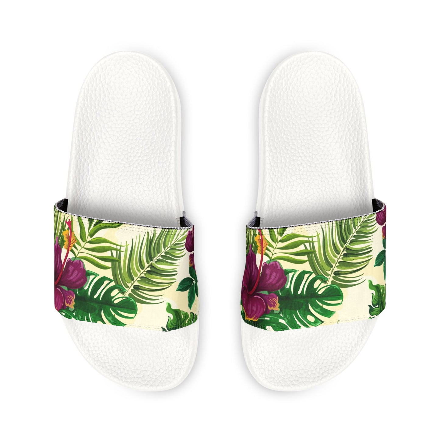 "Sunny Hibiscus Blooms" Men's Beach Sandals