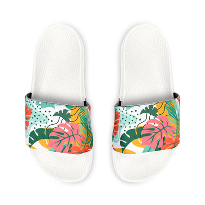 "Island Leaves Kaleidoscope" Women's Beach Sandals