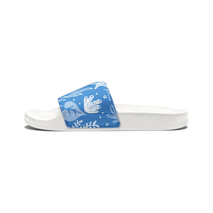 "Marine Marvels: Blue Serenade" Men's Beach Sandals