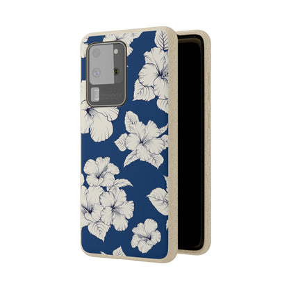 "Classic White Hibiscus"  Eco Biodegradable Phone Cases - iPhone and Galaxy