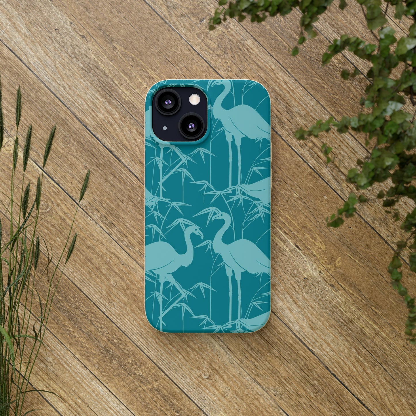 "Egrets in Teal" Eco Biodegradable Cases - iPhone and Galaxy