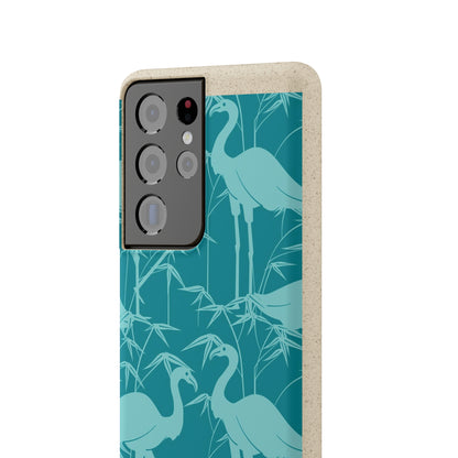 "Egrets in Teal" Eco Biodegradable Cases - iPhone and Galaxy