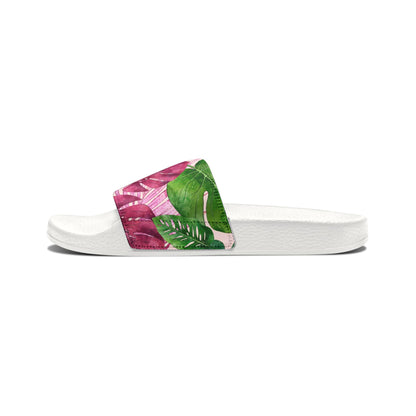 "Jungle Whispers: Coral Serenade" Women's Beach Sandals