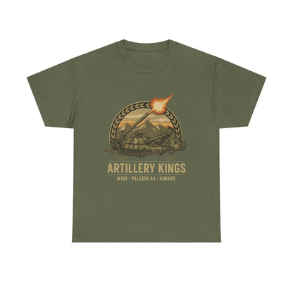 Artillery Kings Tee - Vintage Style Heavy Cotton Shirt, Military Themed Apparel, Gift for Veterans, Casual Wear, Patriotic T-Shirt