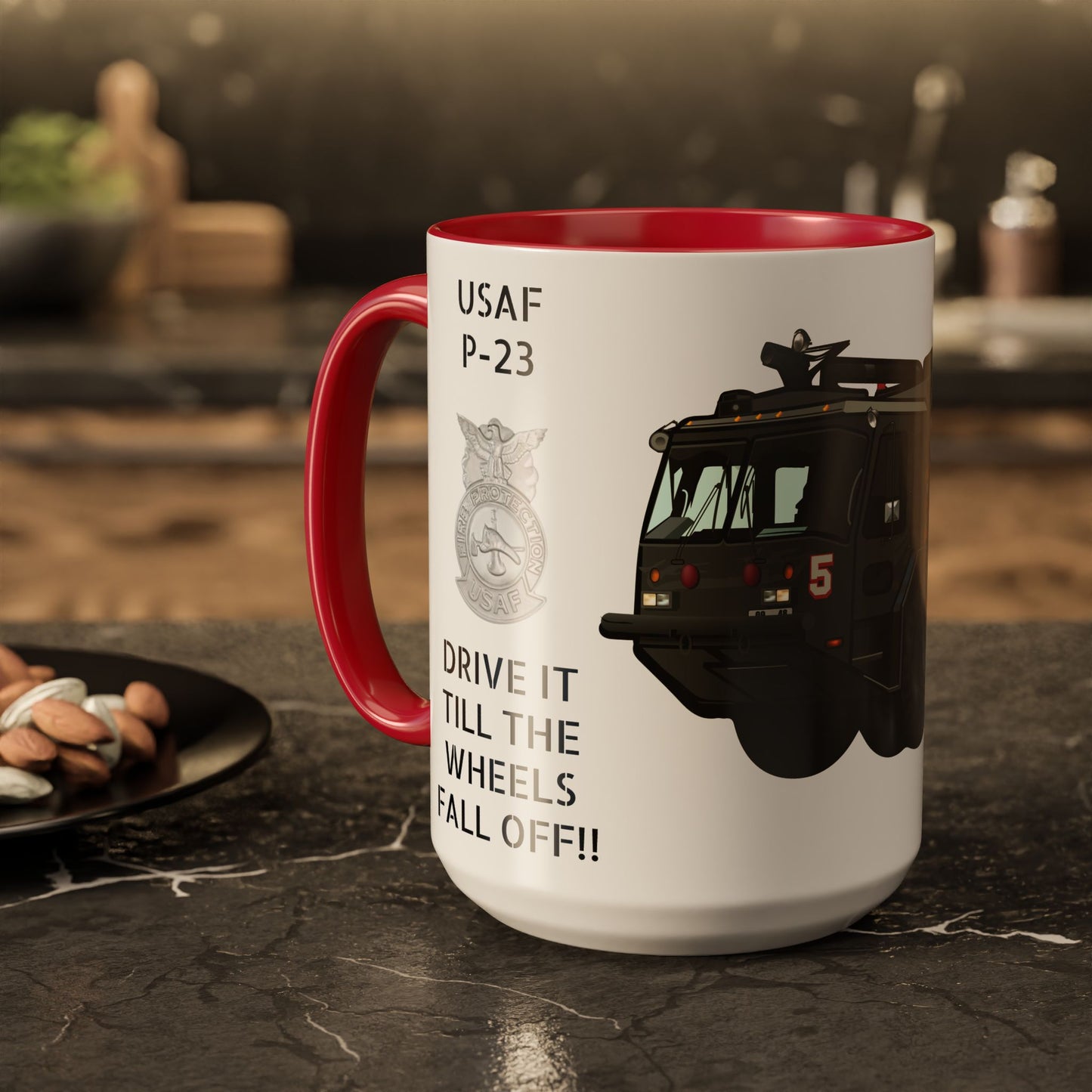 A/S 32 P-23 “Drive It Till the Wheels Fall Off” Crash Fire Rescue Coffee Mug by Island Vibes For Life