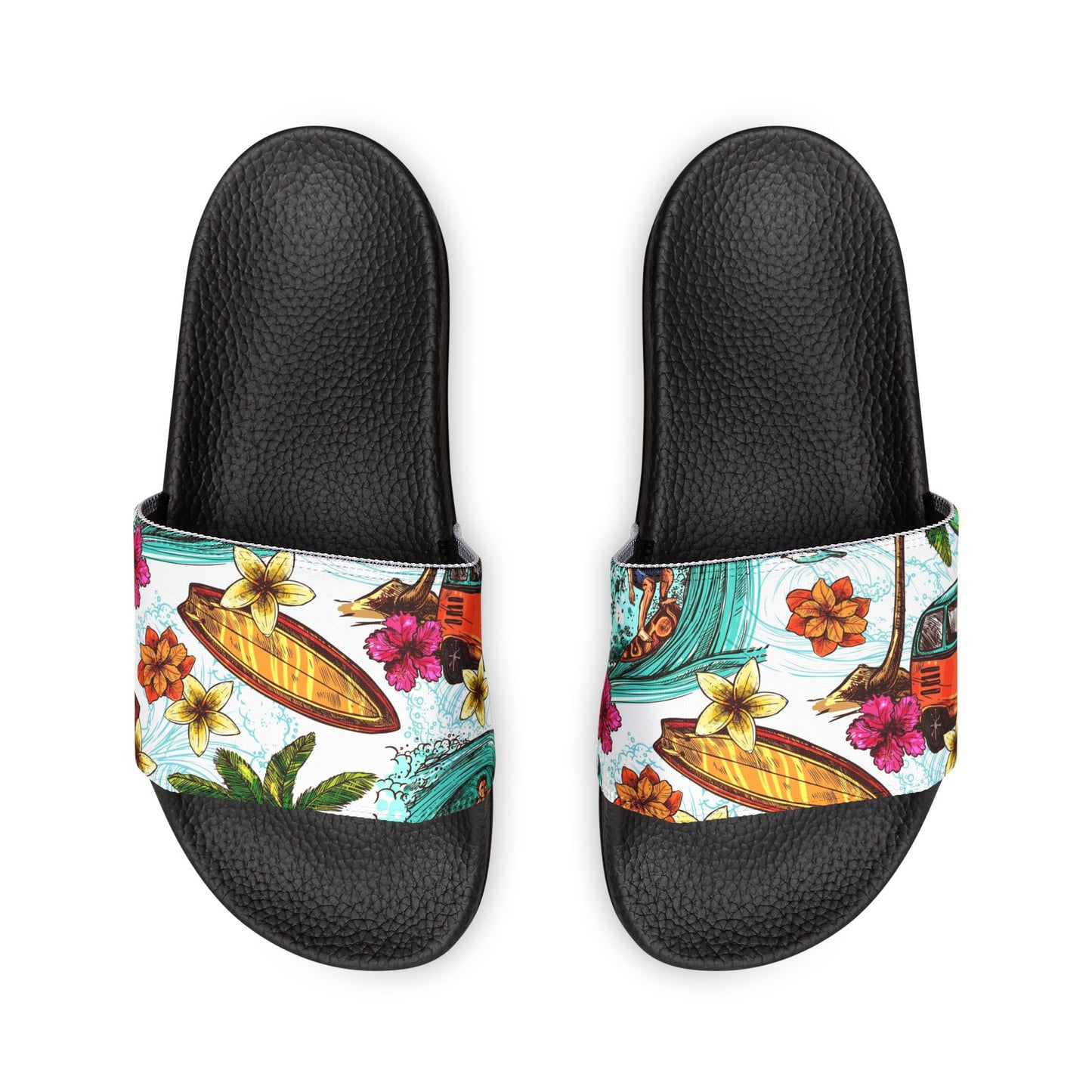 "Microbus and Surfboards" Men's Beach Sandals