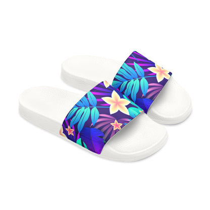 "Purple Paradise Blooms" Women's Beach Sandals