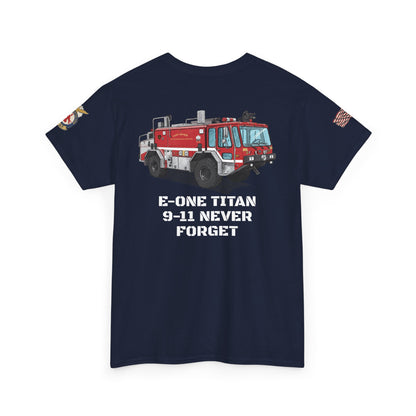E-One Titan Foam 161 9-11 Pentagon Truck Fundraiser Tee by Island Vibes For Life