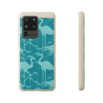 "Egrets in Teal" Eco Biodegradable Cases - iPhone and Galaxy