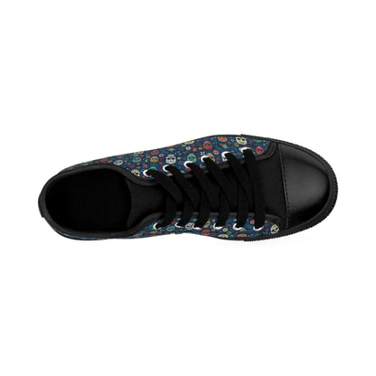 "Midnight Sugar Skulls" Low Top Kicks