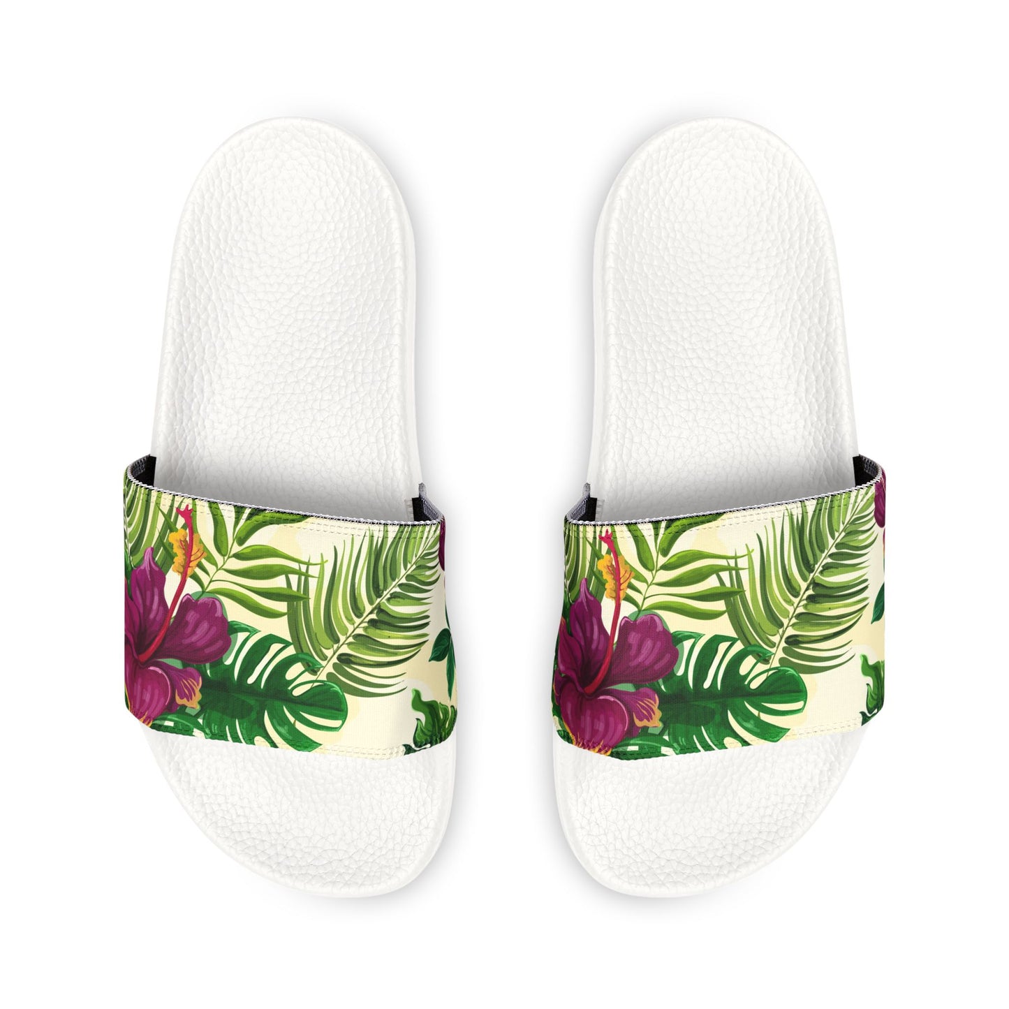 "Sunny Hibiscus Blooms" Women's Beach Sandals