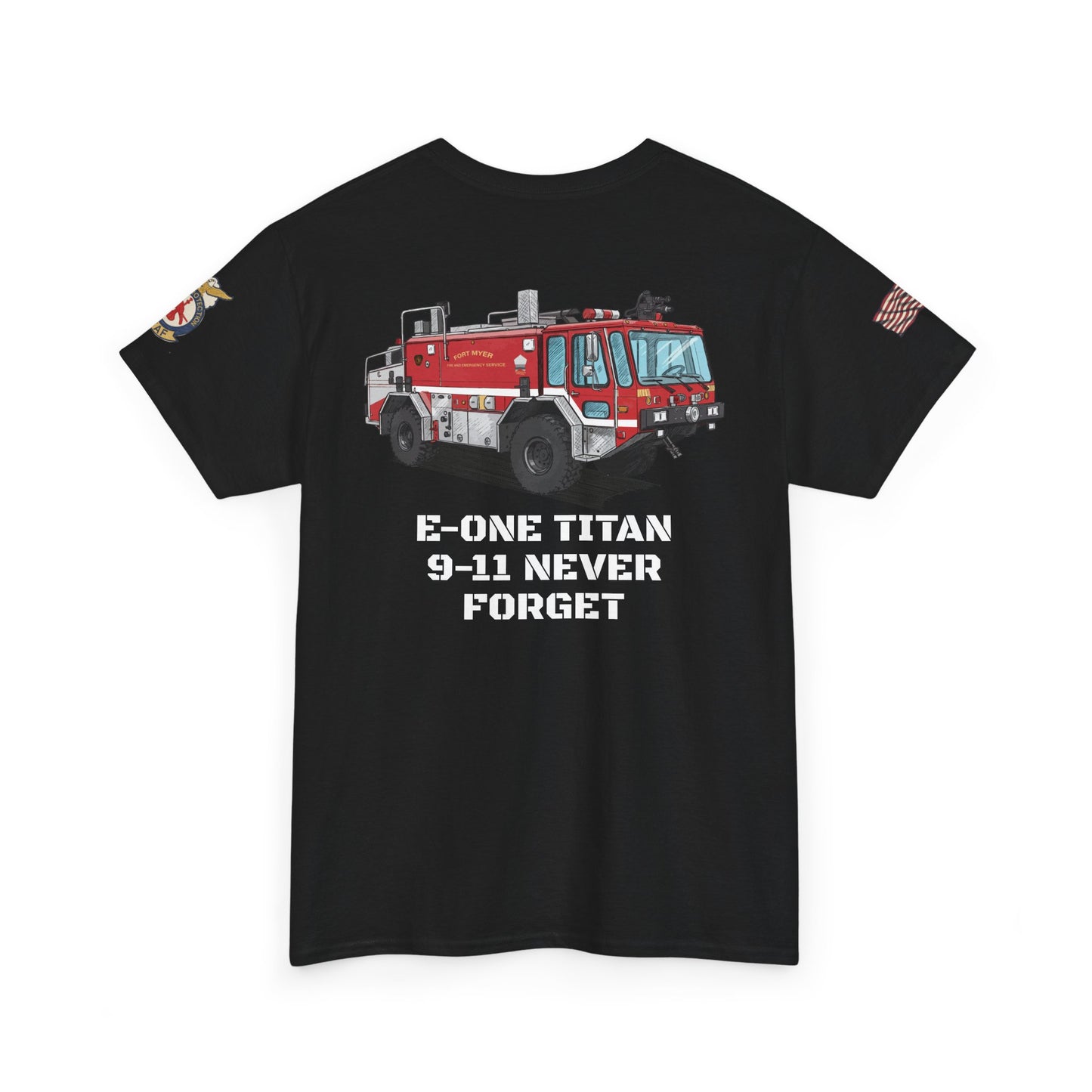 E-One Titan Foam 161 9-11 Pentagon Truck Fundraiser Tee by Island Vibes For Life