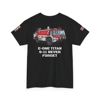 E-One Titan Foam 161 9-11 Pentagon Truck Fundraiser Tee by Island Vibes For Life