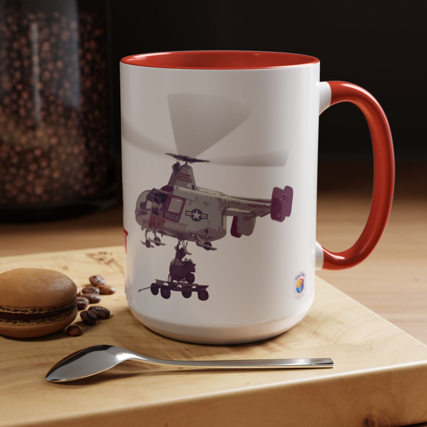 HH-43 Rescue Coffee Mug -  USAF ARFF Huskie Helicopter Mug exclusive by Island Vibes For Life V2