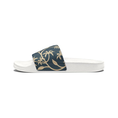 "Earthy Bluescape Oasis" Men's Beach Sandals