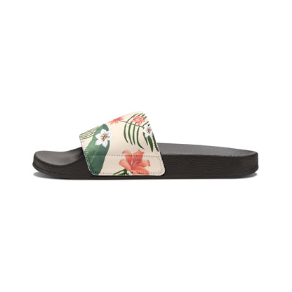 "Hibiscus Palm Oasis" Women's Beach Sandals