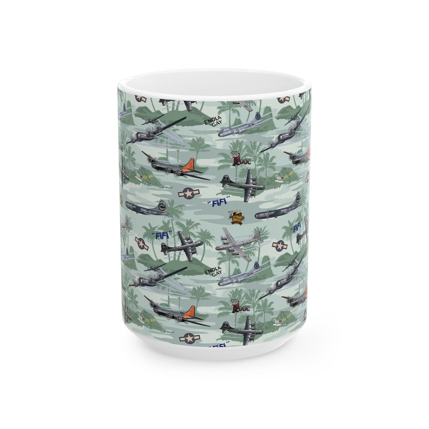 B29 Green Ceramic Mug, (11oz, 15oz)