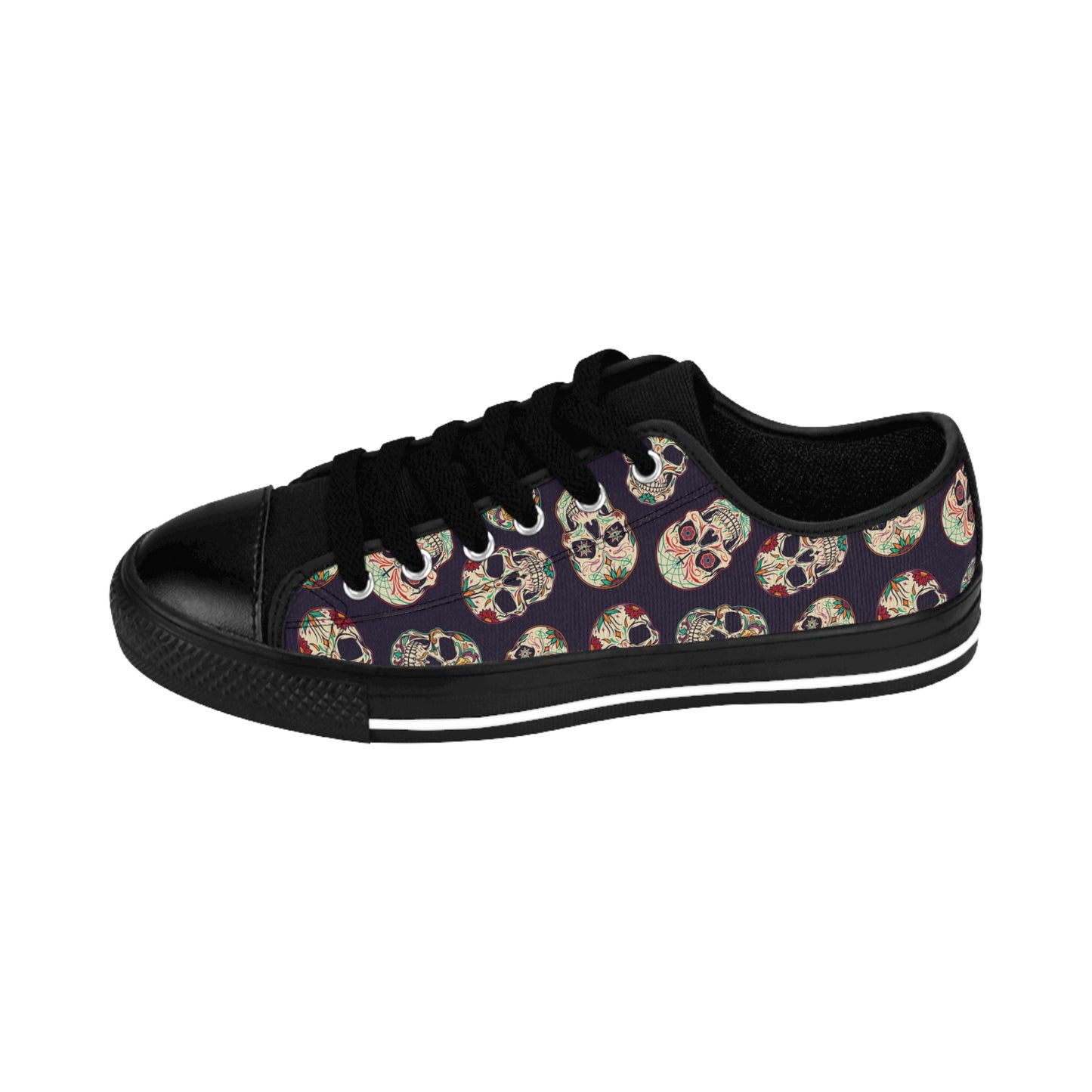 "Dia de Muertos Darkness" Low Top Kicks