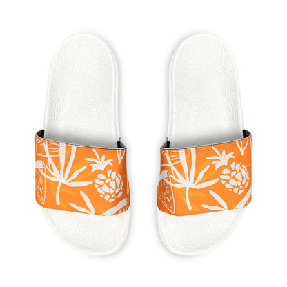 "Orange Pineapple Papaya Fusion" Men's Beach Sandals