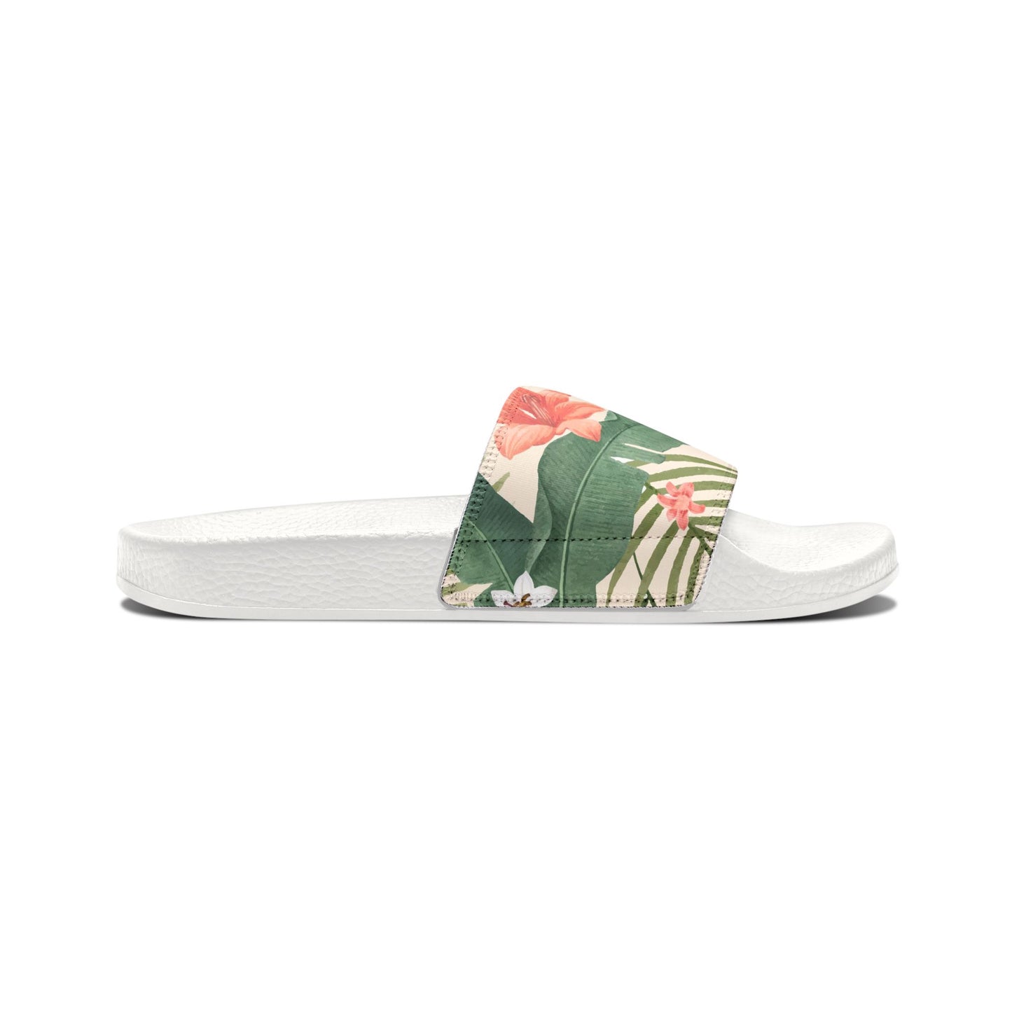 "Hibiscus Palm Oasis" Men's Beach Sandals