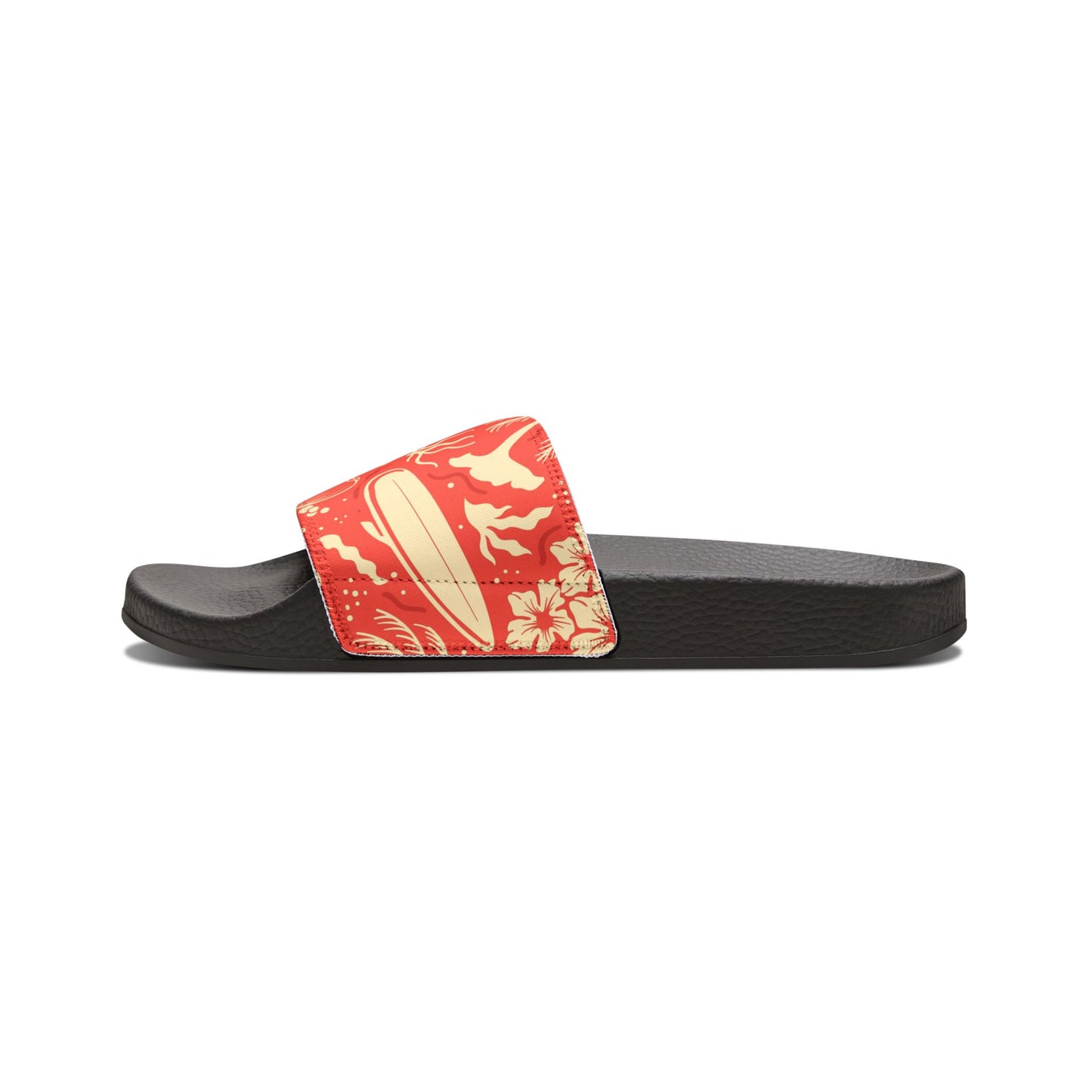 "Tropical Radiance in Red" Men's Beach Sandals