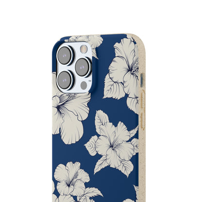 "Classic White Hibiscus"  Eco Biodegradable Phone Cases - iPhone and Galaxy