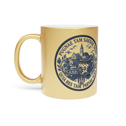 FOS Bolesławiec “Pugnae Tam Saevae Sunt” Metallic Coffee Mug